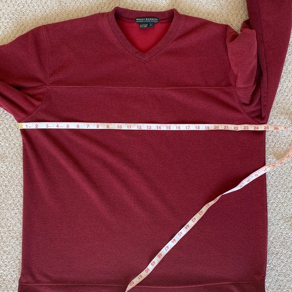 Royal Robbins long sleeve v-neck fleece pullover red large - Picture 8 of 15